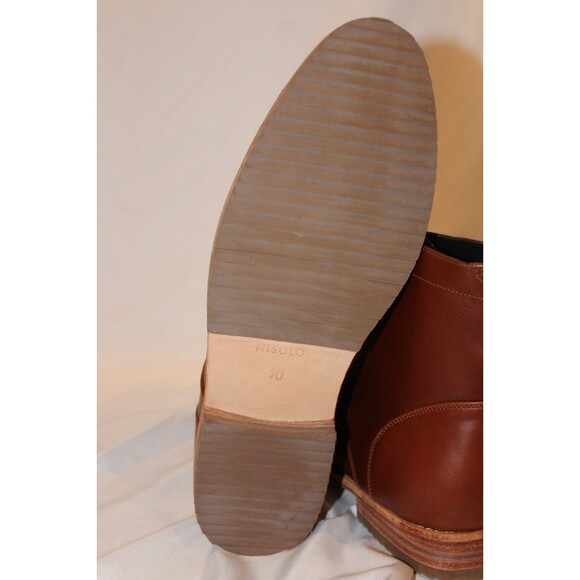 NISOLO MEN'S EVERYDAY LACE UP LEATHER BOOTS BRANDY BROWN SZ 10 $280 NIB - Picture 6 of 6